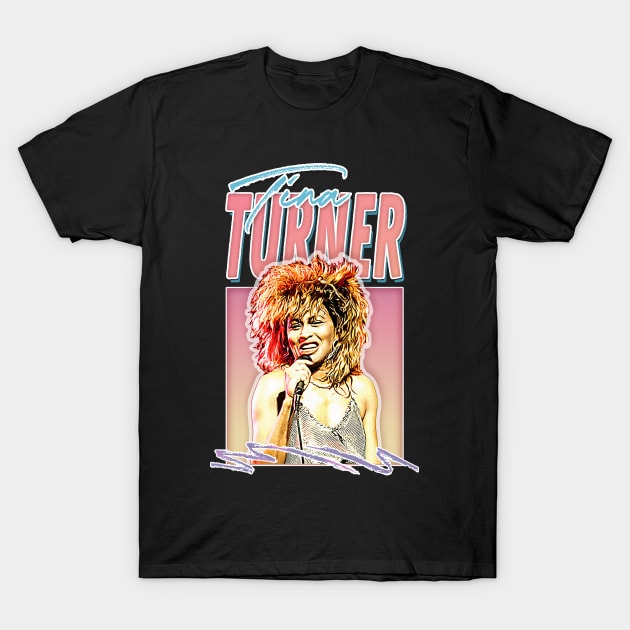 Tina Turner ///// 80s Style Retro Fan Art Design T-Shirt by DankFutura